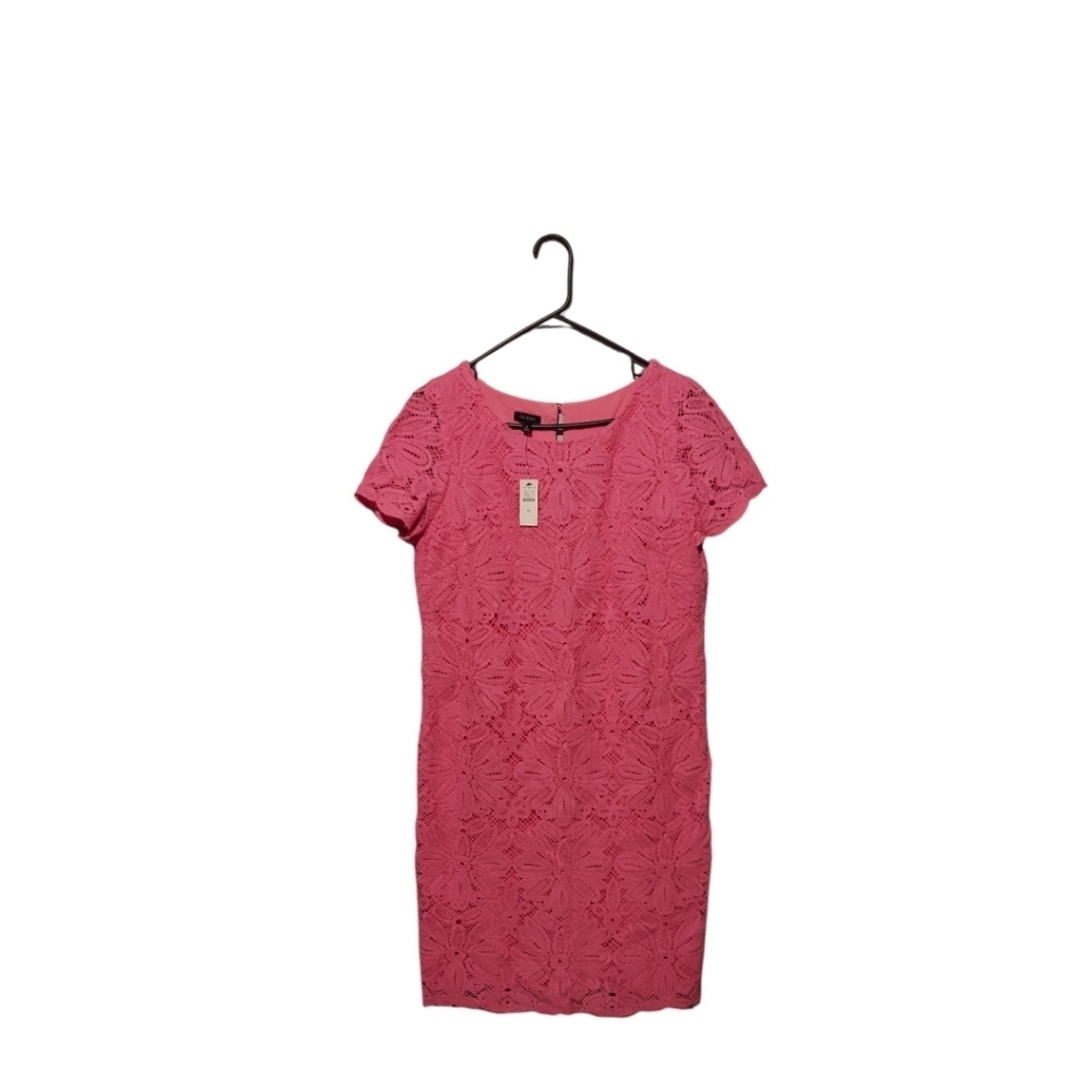 Talbots Dress 10 Pink Floral Preppy Office Career Old Money Wedding Guest Spring